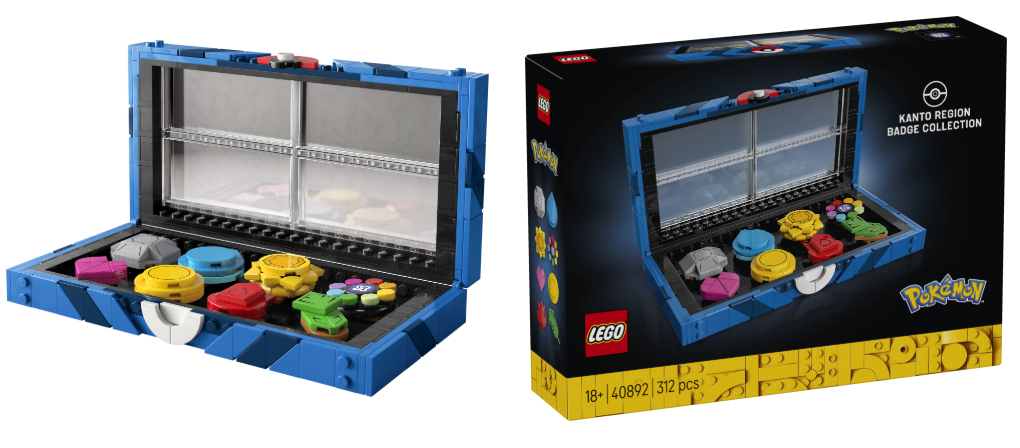 LEGO stellt Geschenkset Pokémon 40892 Kanto Region Badge Collection vor: Koffer mit acht Kanto-Abzeichen