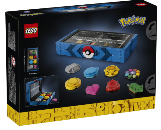 LEGO stellt Geschenkset Pokémon 40892 Kanto Region Badge Collection vor: Koffer mit acht Kanto-Abzeichen