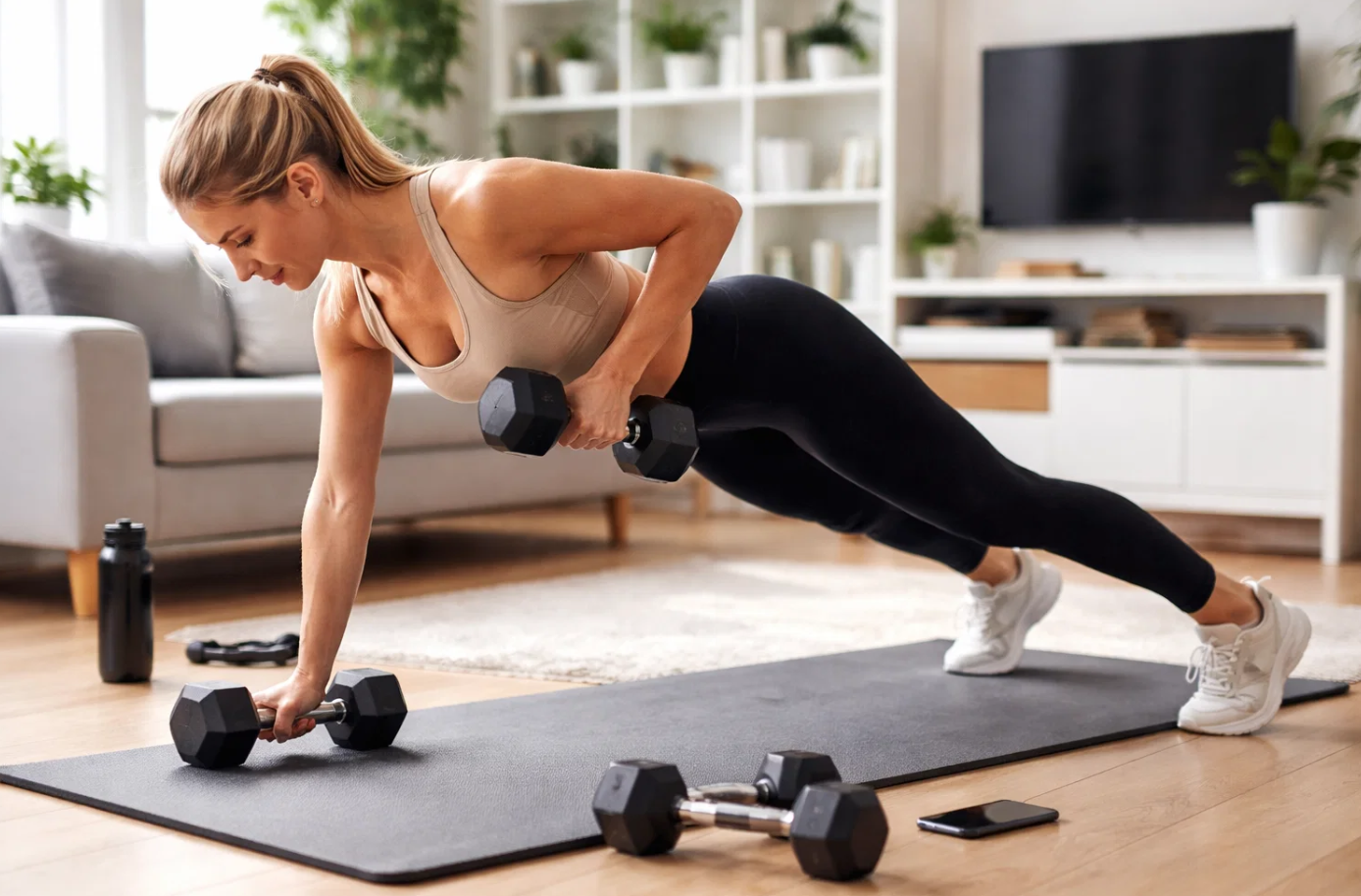 30-Tage-Trainingsplan zuhause ohne Geräte für Anfänger