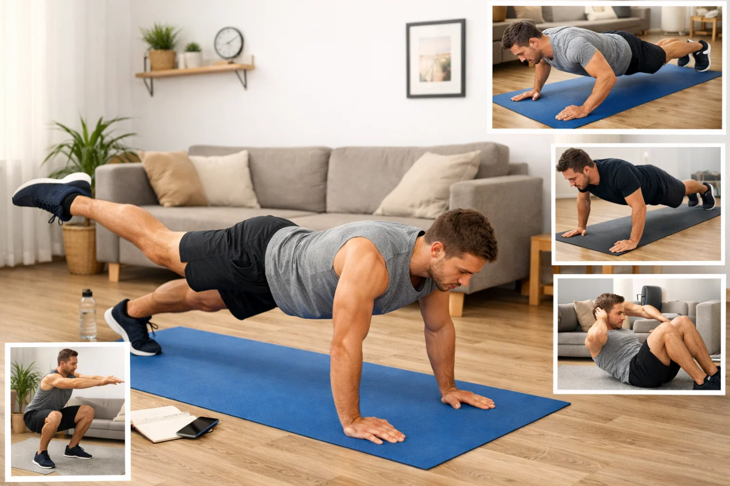 Trainingsplan zuhause: 3 Mal pro Woche ohne Geräte