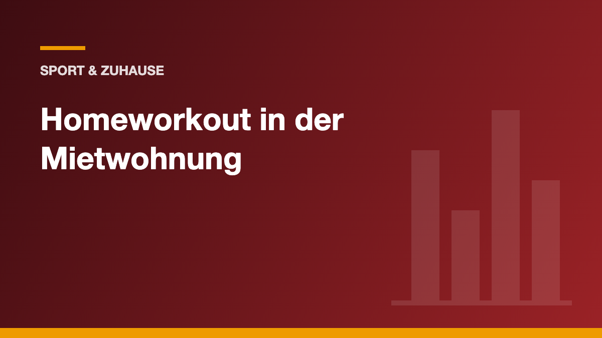 Grafik: Homeworkout in der Mietwohnung – leise trainieren